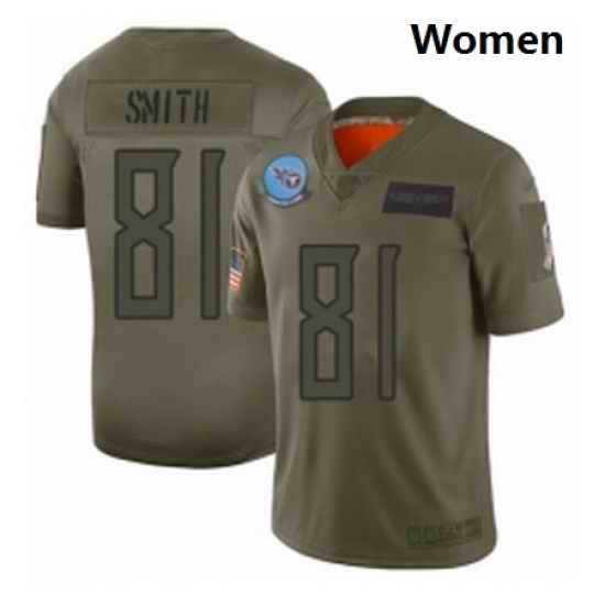 Womens Tennessee Titans 81 Jonnu Smith Limited Camo 2019 Salute to Service Football Jersey